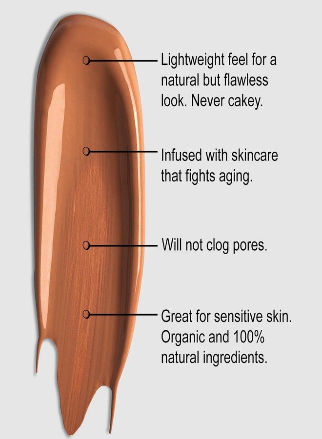 BaeBlu Organic Aloe-Based LUX Liquid Foundation, Natural Vegan Gluten-Free Made in USA, Espresso - Image 2