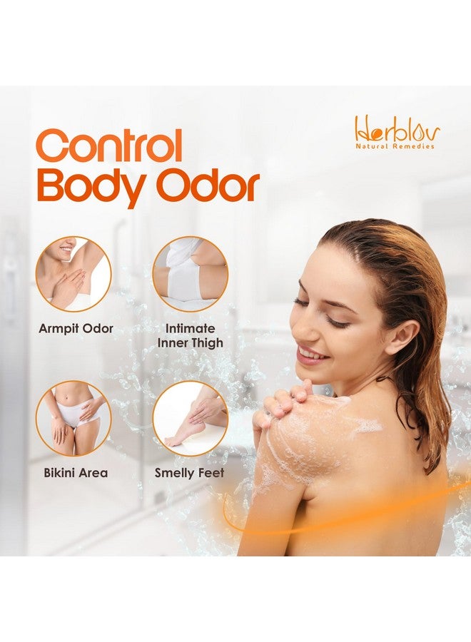 Herblov Persimmon Body Wash for Body Odor Control - Purifying Deodorizing Soap for Eliminating Nonenal Body Odor - Underarms, Intimate Inner Thigh, Bikini Area, Smelly Feet - Natural Deodorant Soap, Kids Safe - Image 2