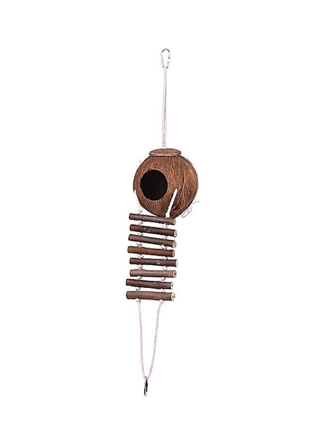 NIBEMINENT Bird Hideaway Perch With Ladder Multicolour 260grams