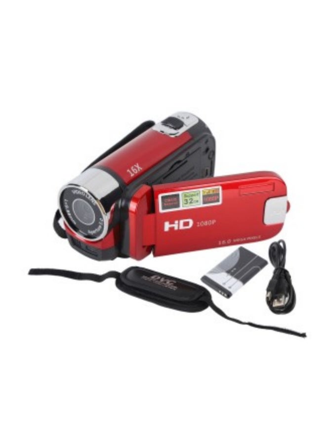 Generic 4K Digital Camera 2.7 Inch Camera Rotatable Screen 16x Digital Zoom DV Camera (D90)-Body Color:Standard Red English Version  - Image 1