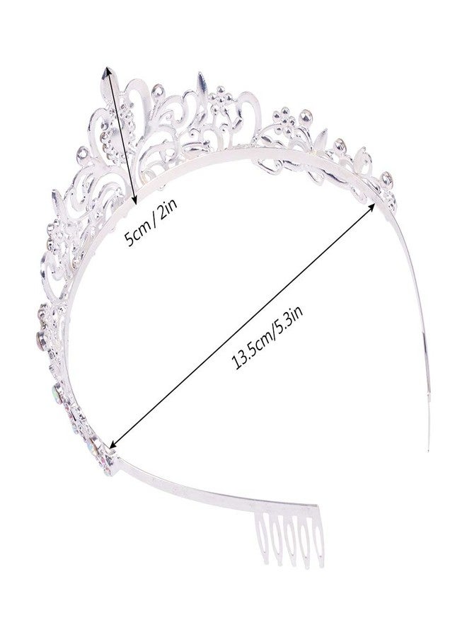 Didder Crystal AB Rhinestone Tiaras and Crowns for Women - Princess Elegant Headband with Comb - Birthday Crowns for Girls - Image 2