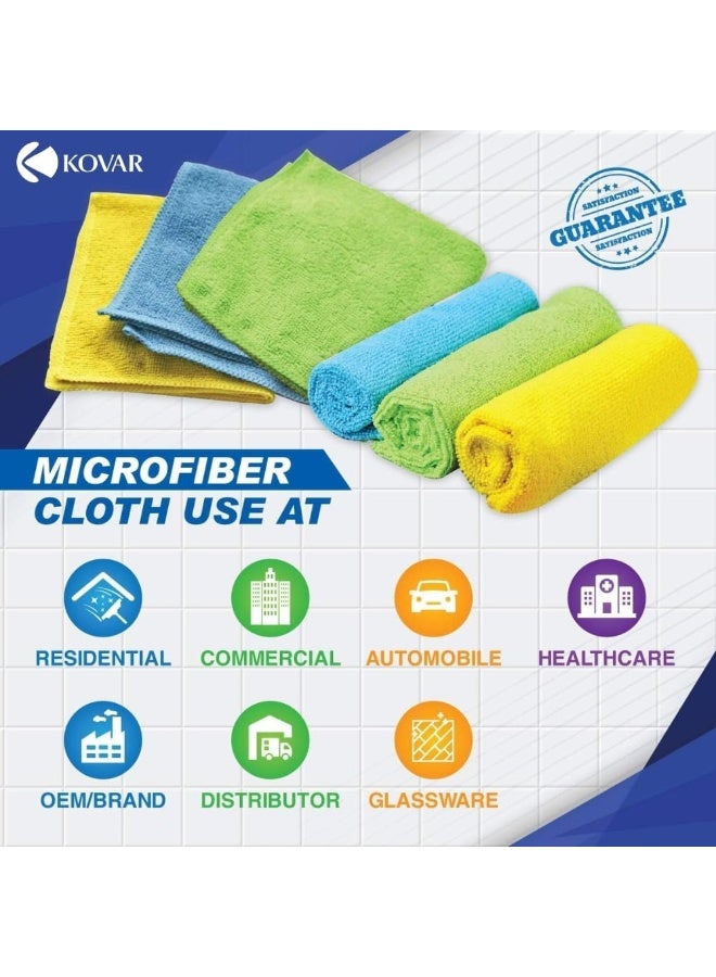 KOVAR Microfibre Cleaning Cloths, Multi-Purpose Kitchen Towels, 4 Colours Pack (4) - Image 4