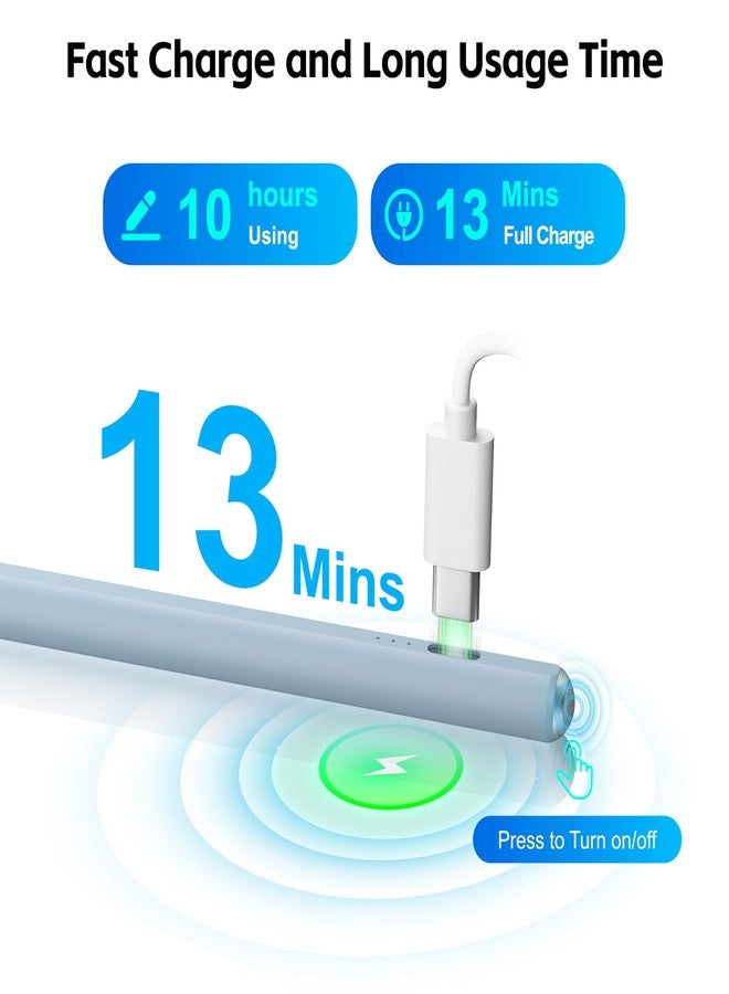 Aspaper Stylus Pen for iPad with 13mins Fast Charge,Tilt Sensitive Palm Rejection Pencil for 2018-2024 iPad Pro 11/13 M4, iPad Air 11/13 M2, iPad Pro 11/12.9, iPad 10/9/8/7/6,iPad Air 5/4/3,iPad Mini 7/6/5 - Image 4