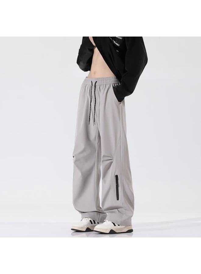 Izexx Mountain Series Water-repellent Casual Pants For Men, Summer Straight-leg Wide-leg Outdoor Paratrooper Cargo Trousers, Iz37 Beige 3XL - Image 1