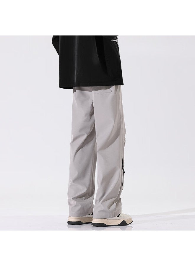 Izexx Mountain Series Water-repellent Casual Pants For Men, Summer Straight-leg Wide-leg Outdoor Paratrooper Cargo Trousers, Iz37 Beige 3XL - Image 2