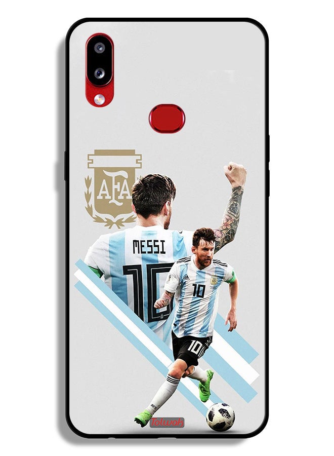 Tolwak Samsung Galaxy A10s Protective Case Cover Leo Messi Art - Image 1