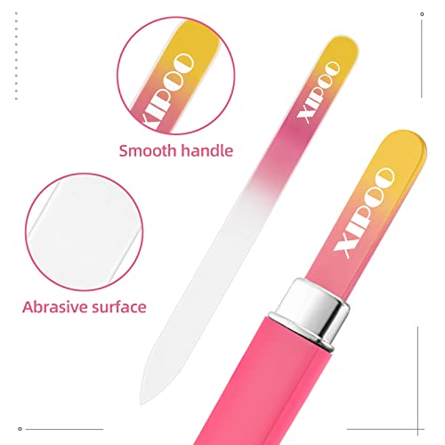 XIPOO Premium Crystal Glass Nail File - 3 Pack with Case, Professional Salon Manicure Tool for Natural Nails, Gift for Women and Girls - Image 5