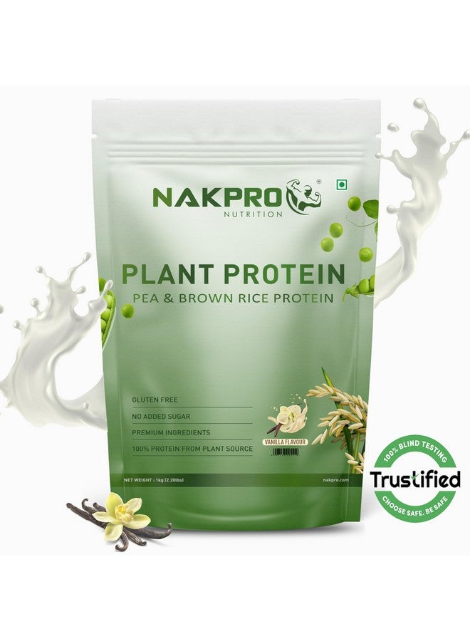 NAKPRO Vegan Plant Protein Powder (Pea & Brown Rice Protein), Vanilla - 1kg | 25.2g Protein, Easy To Digest | All Essential Amino Acids | No Preservatives | No Added Sugar - Image 2