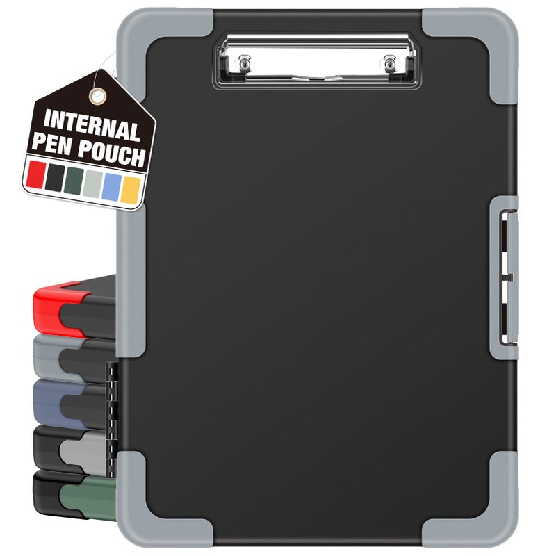 Sooez Toughest Clipboard with Storage Internal Pen Pouch Included Letter A4 Size Shockproof Heavy Duty Plastic Clip Boards 85x11 High Capacity Clipboards Box Case for Contractor Trucker Driver - Image 2