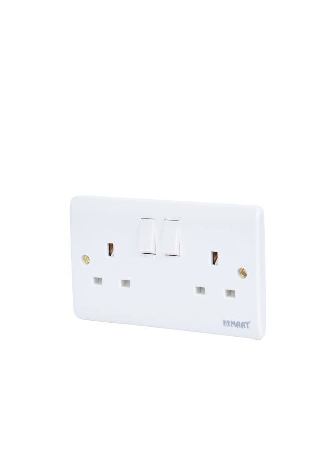 MAAT 1 Gang Double Switched Socket 