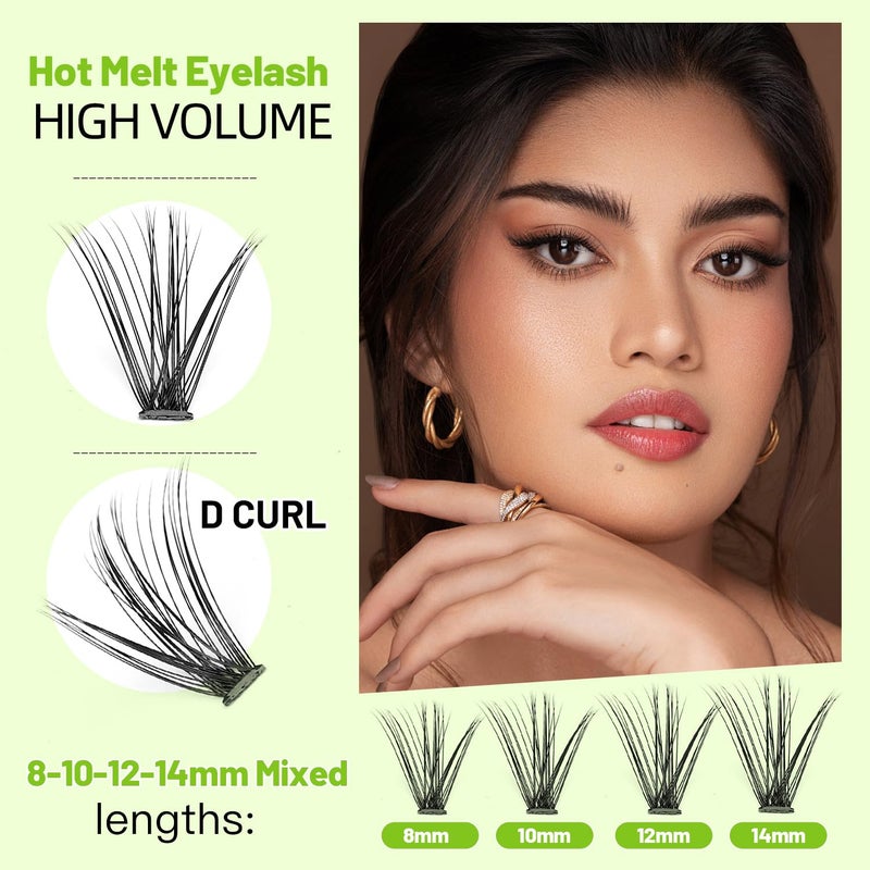 Bodermincer Large Tray 20D Cluster 0.07C,10 Lines,8-10-12-14mm Mixed,9-11-13-15mm Mixed, 10-12-14-16mm Mixed,Natural Long Individual Flare Lashes Cluster False Eyelashes (8-10-12-14mm Mixed) - Image 4