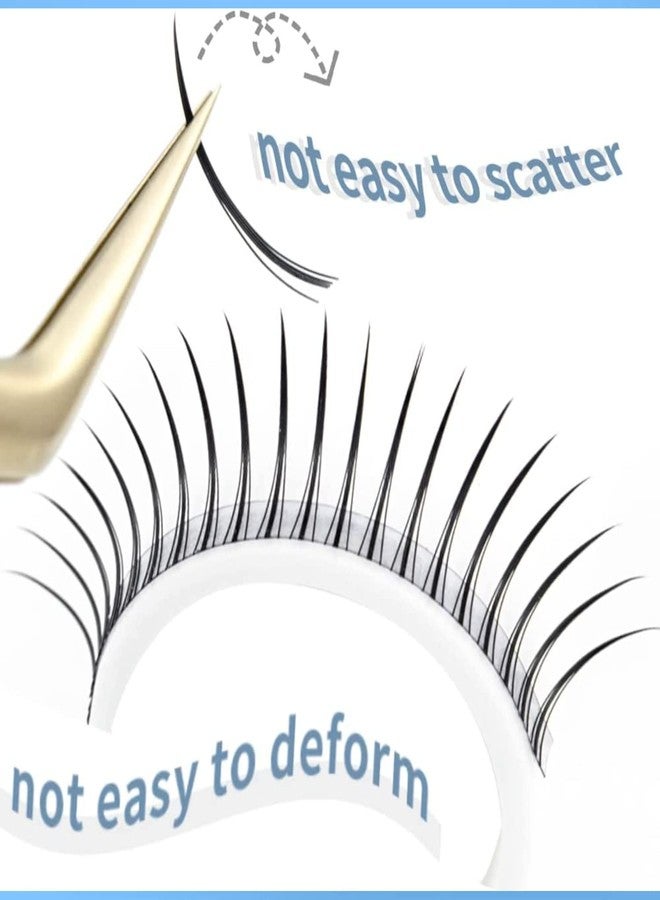 NAGARAKU DIY Individual Cluster Eyelashes Extension A Shaped Tapered False Lash Home Grafting Dovetail Eye Lash of 240 Clusters A/M Type Black (15mm, 0.07 C) - Image 5