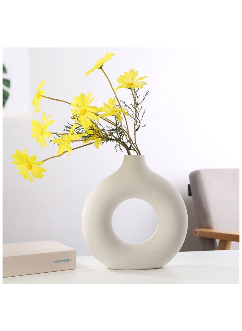 Cool Baby - COOLBABY Premium Ceramic Nordic Boho Modern Minimalist Design Big Flower Vase for Elegant Home Décor Living Room Centerpiece Flower Vase Gifting Big - Image 1