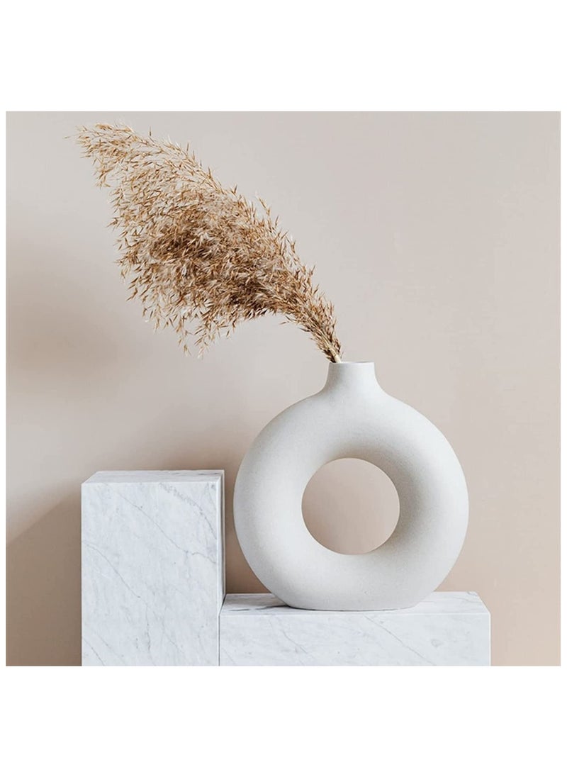 Cool Baby - COOLBABY Premium Ceramic Nordic Boho Modern Minimalist Design Big Flower Vase for Elegant Home Décor Living Room Centerpiece Flower Vase Gifting Big - Image 1