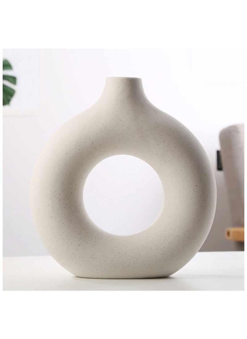 Cool Baby - COOLBABY Premium Ceramic Nordic Boho Modern Minimalist Design Big Flower Vase for Elegant Home Décor Living Room Centerpiece Flower Vase Gifting Big - Image 1