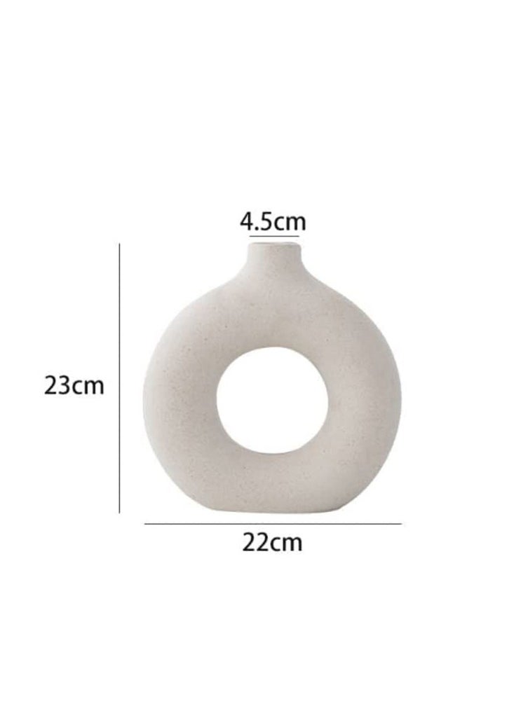 Cool Baby - COOLBABY Premium Ceramic Nordic Boho Modern Minimalist Design Big Flower Vase for Elegant Home Décor Living Room Centerpiece Flower Vase Gifting Big - Image 1