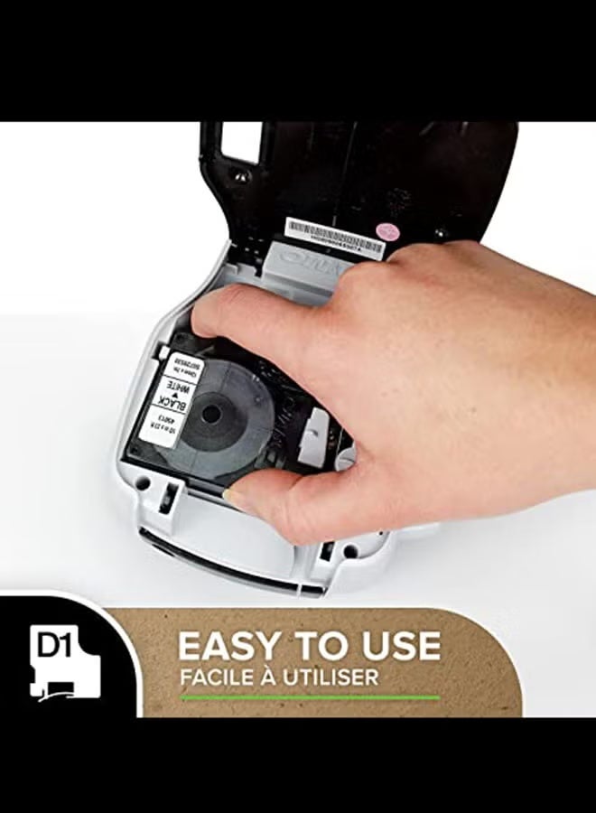 دايمو شريط لاصق قياسي أبيض/أسود - Image 3