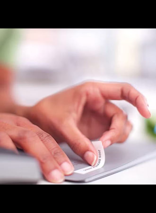 دايمو شريط لاصق قياسي أبيض/أسود - Image 5