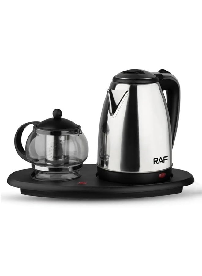 RAF Kettle with Glass Teapot Set 2200-Watt Power Special Steel Kettle with Auto Shut Off Function, 2.2L - Image 1