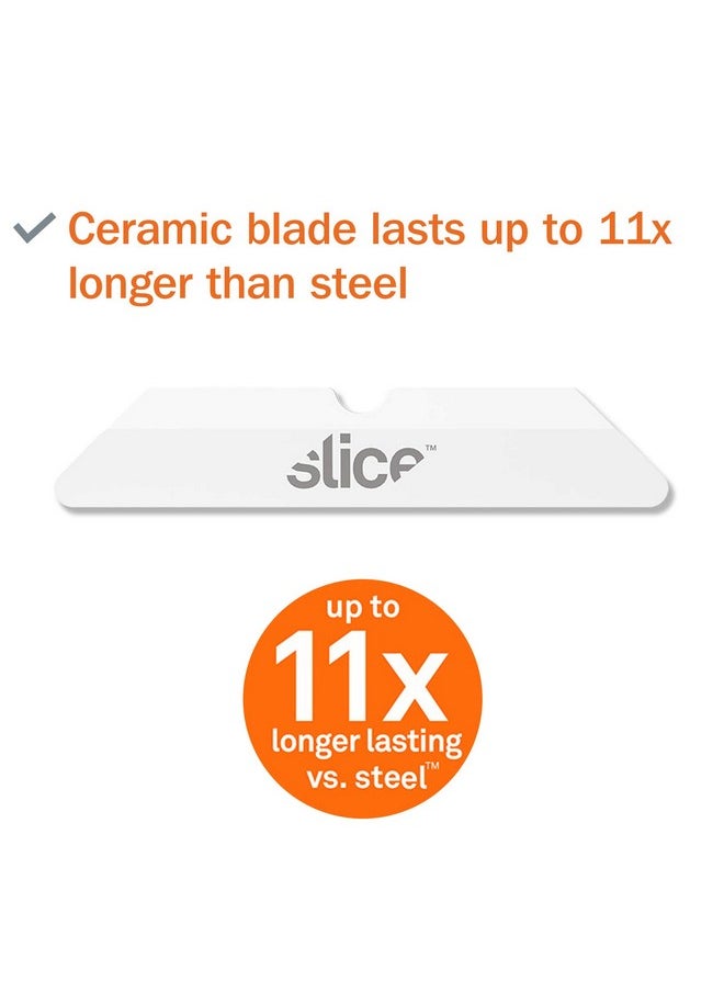Slice Slice 10404 Replacement Blade, Ceramic, Finger Friendly, Rounded Tip, Lasts 11x Longer Than Metal  - Image 4