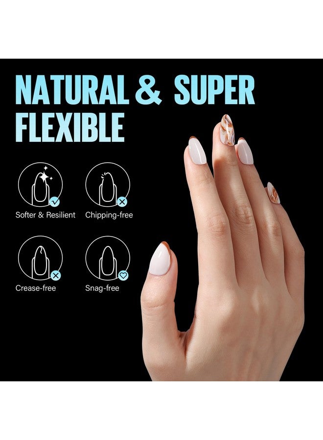 TOMICCA Almond Nail Tips Acrylic False Nails 240Pcs Almond Nails Gel Nail Tips Short Almond Gel x Tips Half Matte Nail Extension Tips Home DIY Nail Salon - Image 5