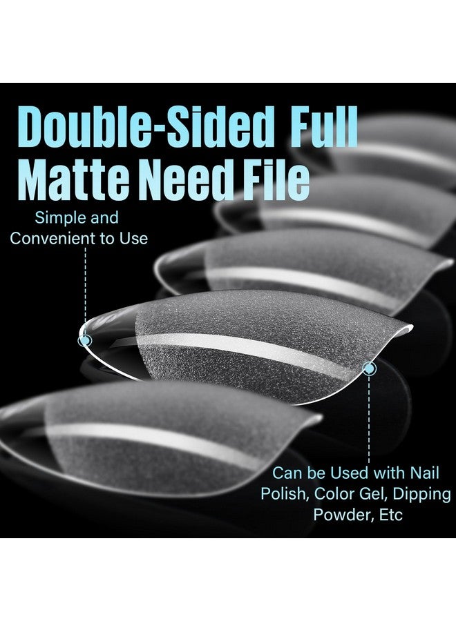 TOMICCA Almond Nail Tips Acrylic False Nails 240Pcs Almond Nails Gel Nail Tips Short Almond Gel x Tips Half Matte Nail Extension Tips Home DIY Nail Salon - Image 4