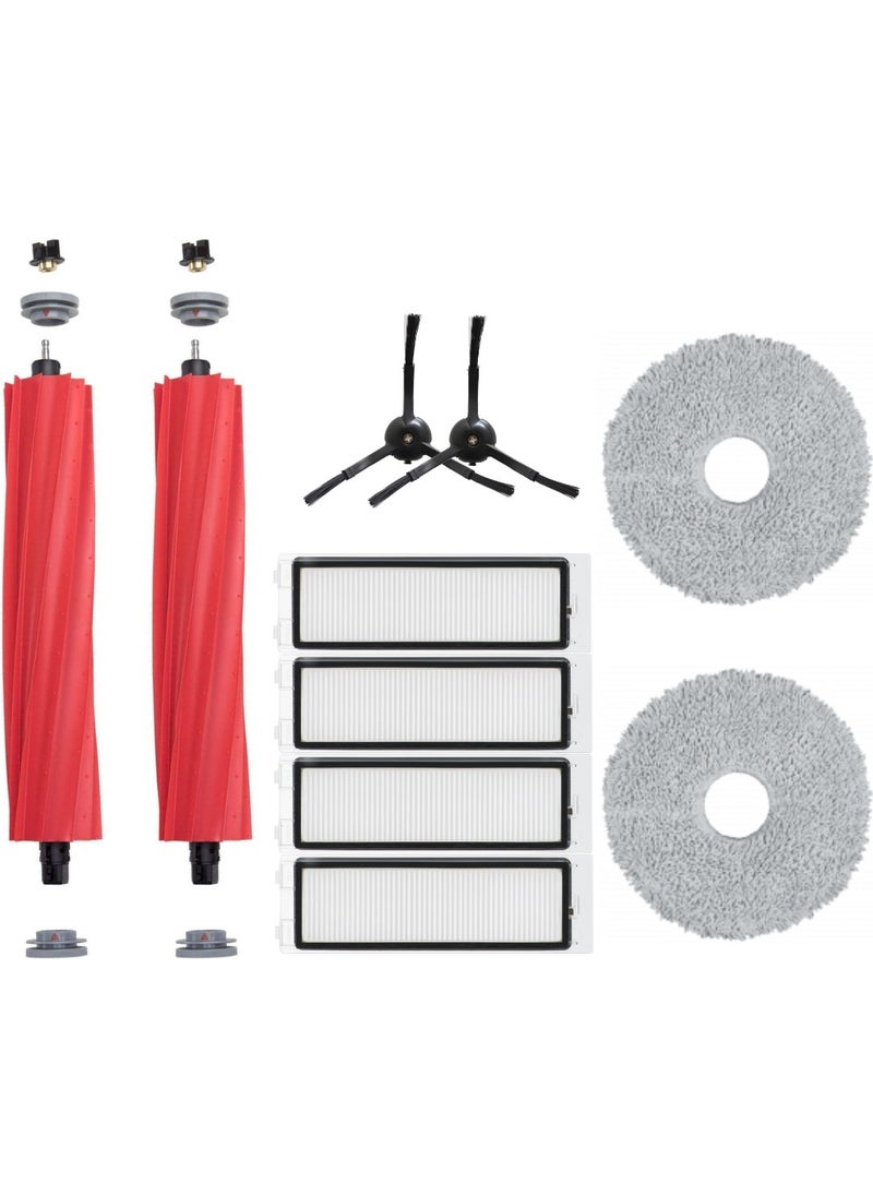 robotspare Roborock Q Revo Black Compatible Brush Hepa Filter Mop Set - 10 Pieces