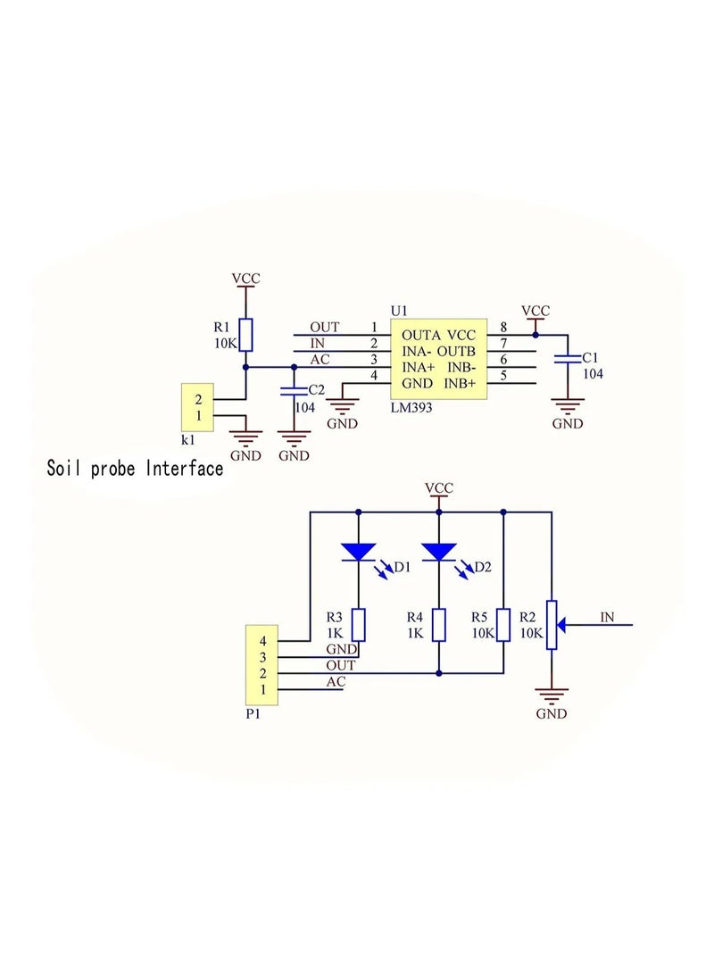 5 جهاز كمبيوتر شخصي استشعار رطوبة التربة LM393 3.3V / 5V لأردوينو - Image 5