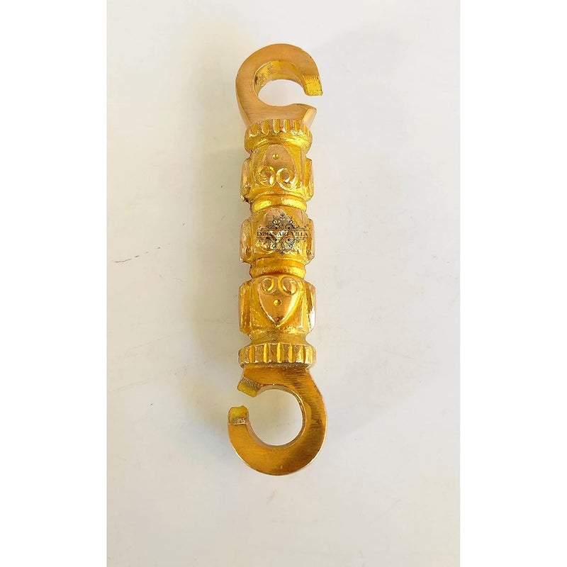 INDIAN ART VILLA Pure Brass Swing Jhula Chain Hook with Pan Design Swing or Jhula Accessories for dcor of Home Hotels Restaurants Height 55 Inch - Image 2