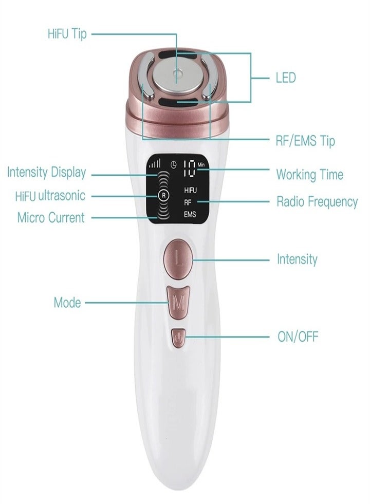 New upgraded second generation, mini handheld ultrasonic beauty instrument, micro-current facial lifting and firming massager, suitable for female chin, neck and eyes - Image 2