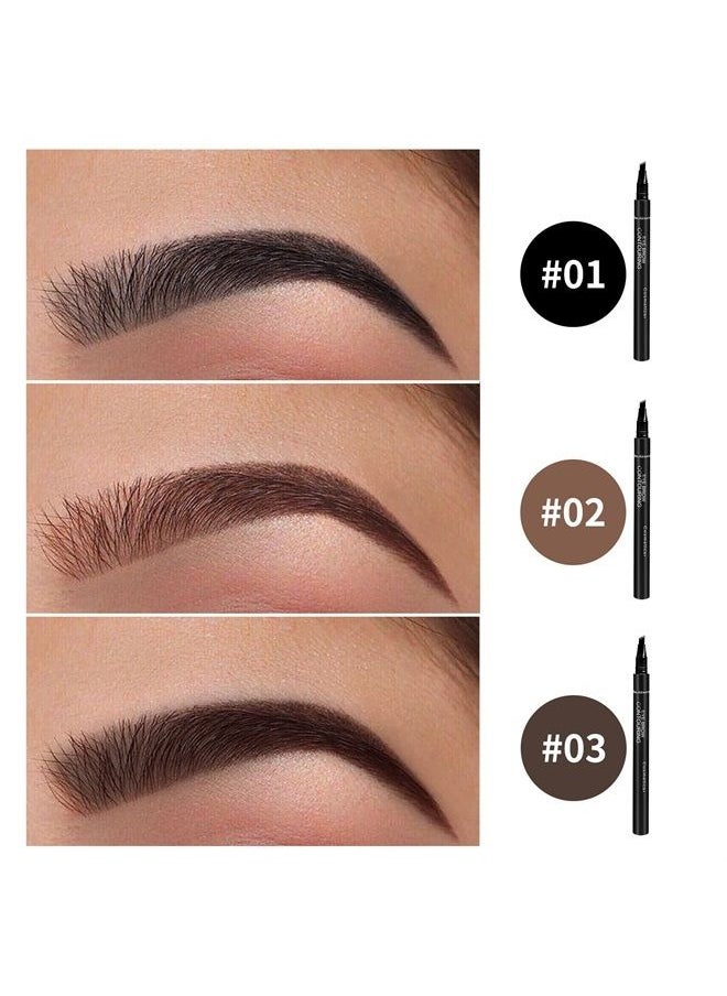 Boobeen - Eyebrow Pen Waterproof Liquid Eyebrow Pencil, Microblading Eyebrow Pen with Precision Applicator, Creates Natural Eyebrow Makeup - Image 1