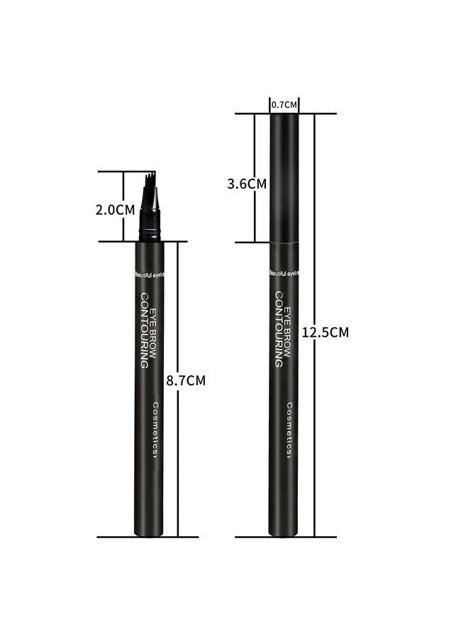 Boobeen - Eyebrow Pen Waterproof Liquid Eyebrow Pencil, Microblading Eyebrow Pen with Precision Applicator, Creates Natural Eyebrow Makeup - Image 1