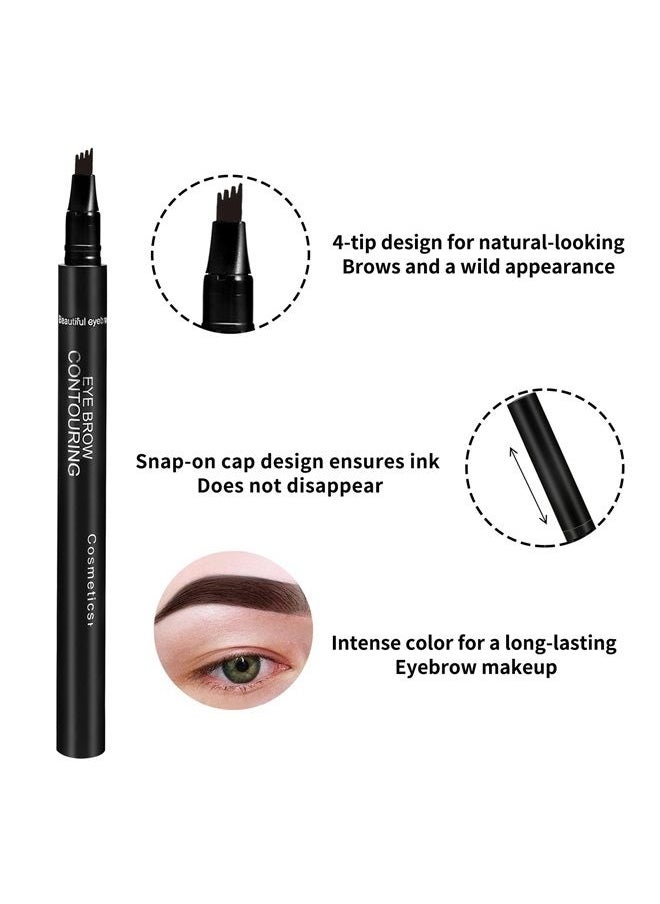 Boobeen - Eyebrow Pen Waterproof Liquid Eyebrow Pencil, Microblading Eyebrow Pen with Precision Applicator, Creates Natural Eyebrow Makeup - Image 1