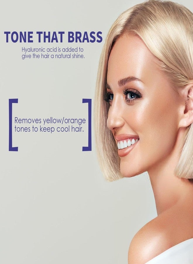 Danliss Purple Shampoo, Sulfate-Free Brass for Blonde, Silver, or Brown Hair Removes Yellow Tones & Conditions. Neutralizes Brassy Tones in Bleached or Highlighted Hair with Salicylic Acid 8.45 oz - Image 2