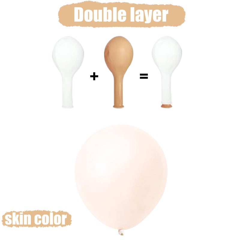 Govpy Blush Pink Balloons, 60 Packs 12 Inch Retro Pink Double Stuffed Nude Beige Balloon, Dusty Pink and Rose Gold Boho Balloons Set for Girls Women Birthday Bridal Baby Shower Weddings Party Decoration - Image 3