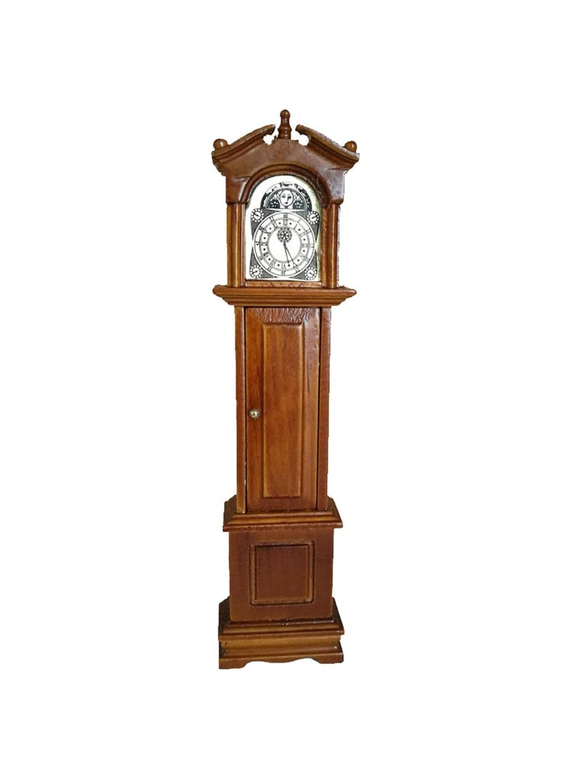 GGOOT Dollhouse Furniture 1/12 Scale Miniature Grandfather Clock Toys for Dolls House Living Room Decor Wooden - Image 3