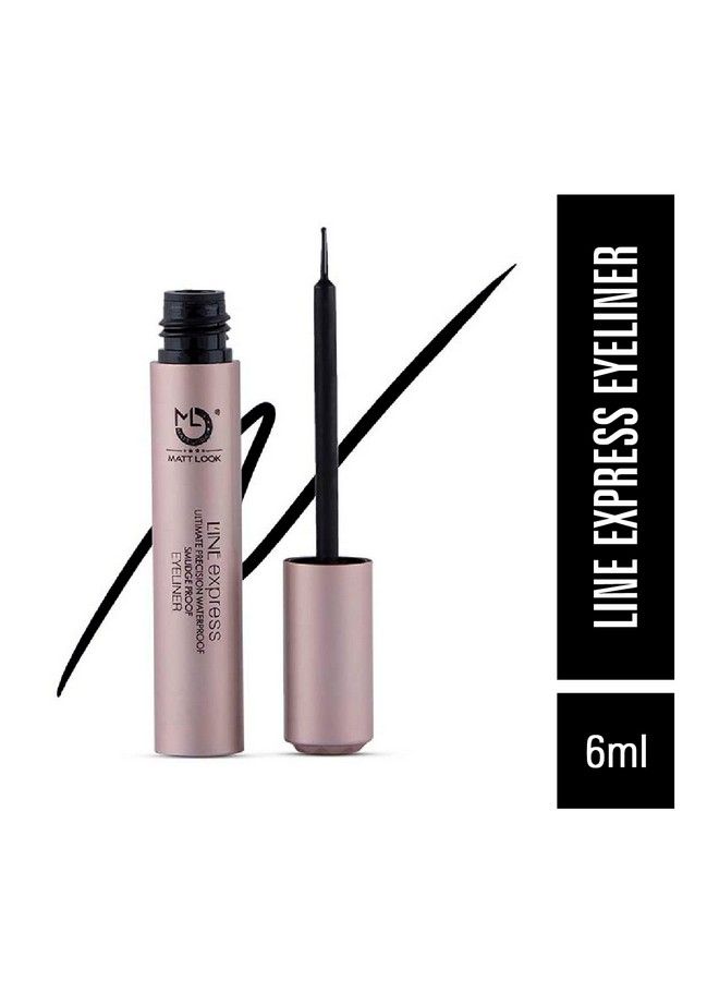 mattlook Line Express Ultimate Precision Waterproof Smudgeproof Eyeliner Jet Black (12Ml) - Image 3