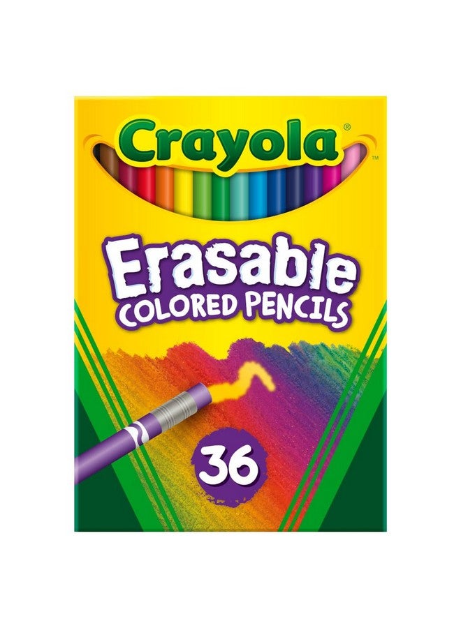 Crayola Erasable Colored Pencils (36ct), Colored Pencils for Kids, For Coloring Books, School Supplies, Classroom Arts & Crafts, Ages 4+ - Image 1