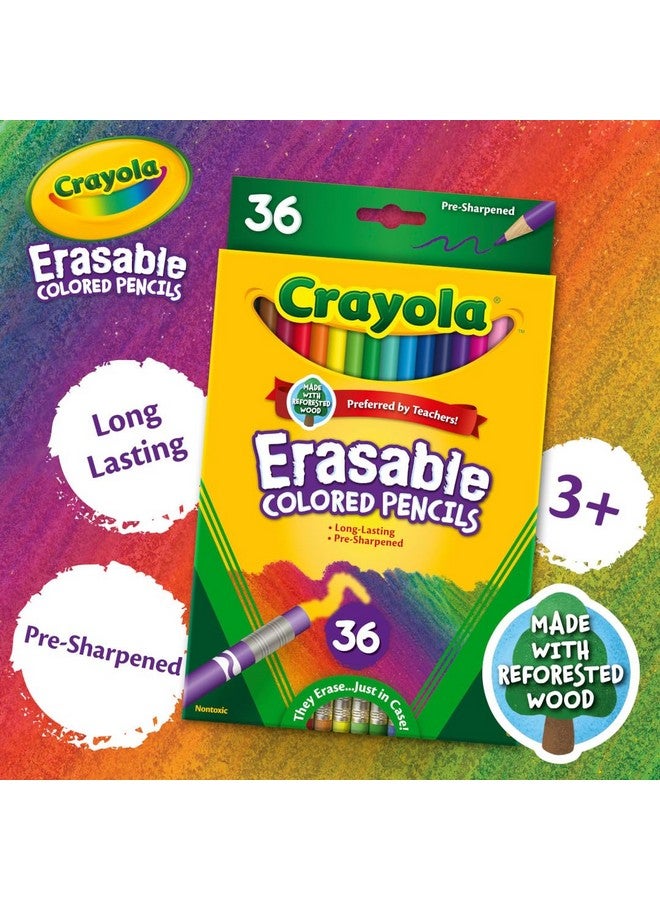 Crayola Erasable Colored Pencils (36ct), Colored Pencils for Kids, For Coloring Books, School Supplies, Classroom Arts & Crafts, Ages 4+ - Image 5