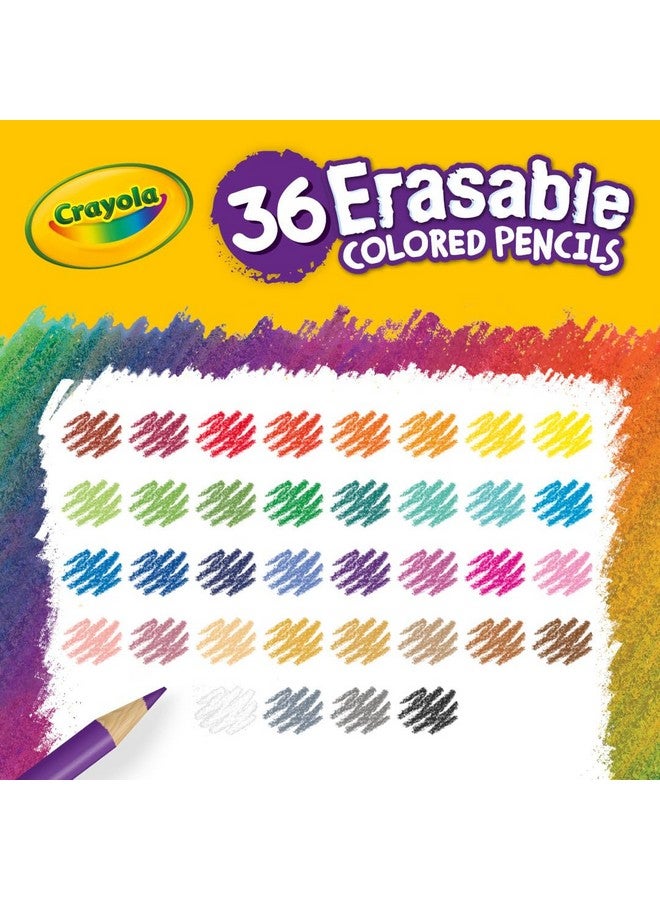 Crayola Erasable Colored Pencils (36ct), Colored Pencils for Kids, For Coloring Books, School Supplies, Classroom Arts & Crafts, Ages 4+ - Image 3