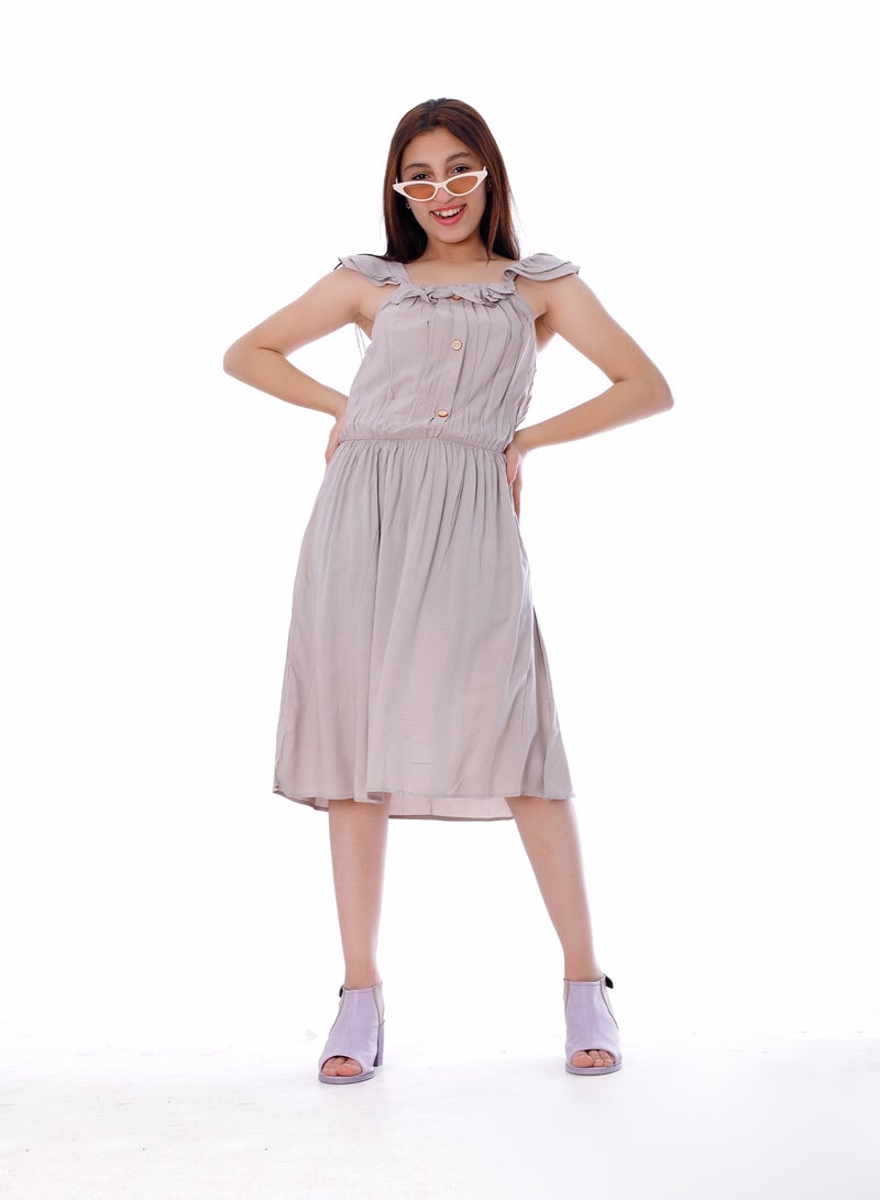 BEBO Girls Dress Beige  - Image 1