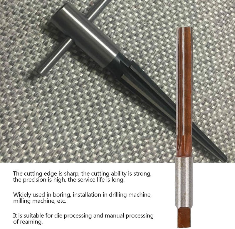 2PCS Hand Reamer, System Straight Shank Conical Reamer, 9SiCr Material with H7 Tolerance, 6 Chip Pockets for Easy Chip Evacuation, for Boring Processing on Drilling and Mi (5/8 American made for - Image 5