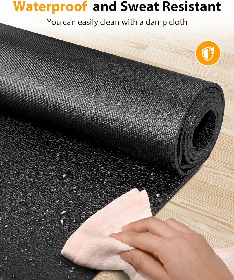 Rellfit Foldable Rubber Treadmill Mat - Exercise Bike Mat with Waterproof Non-Slip Shock Absorption, Exercise Equipment Mat to Protect Floor for Home Gym Workout - Image 3