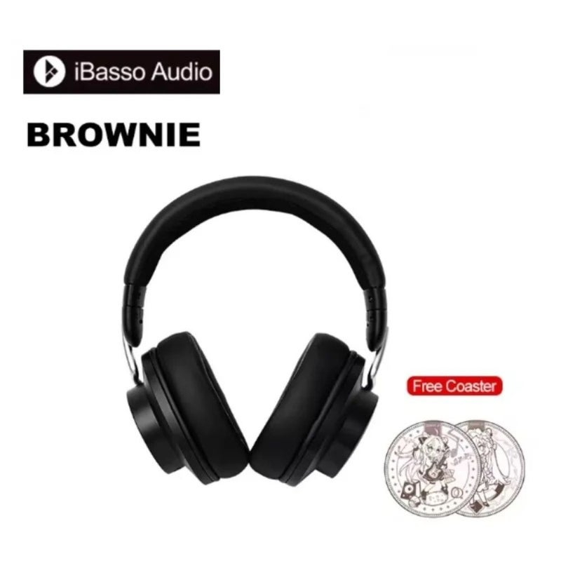 iBasso JR Brownie Wired Over-Ear HiFi Headphones for PC and Gaming, Black - Image 1