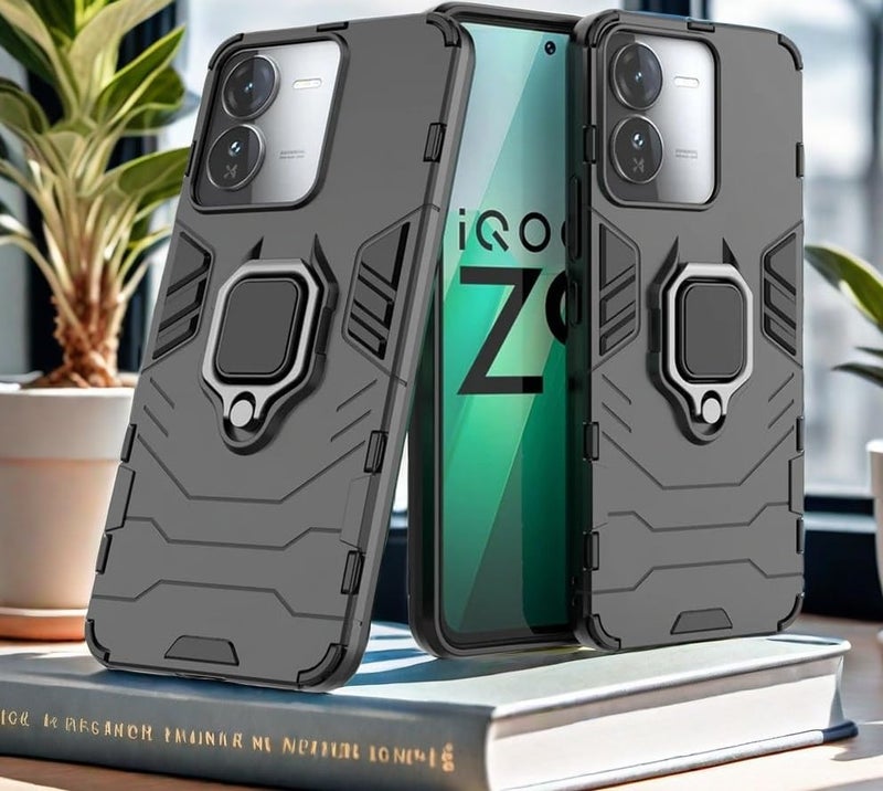 SPAZY CASE® iQOO Z9x 5G Back Cover | Dual Layer Armor Defender Full Body Protective + PC Hybrid Kickstand Back Case for iQOO Z9x 5G - Image 2
