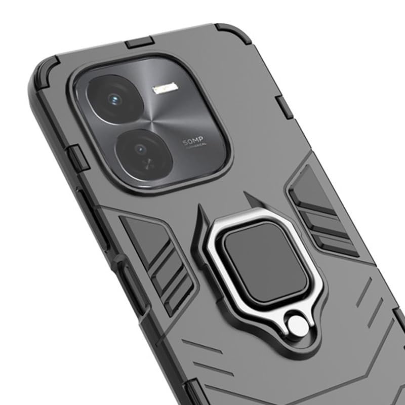 SPAZY CASE® iQOO Z9x 5G Back Cover | Dual Layer Armor Defender Full Body Protective + PC Hybrid Kickstand Back Case for iQOO Z9x 5G - Image 4
