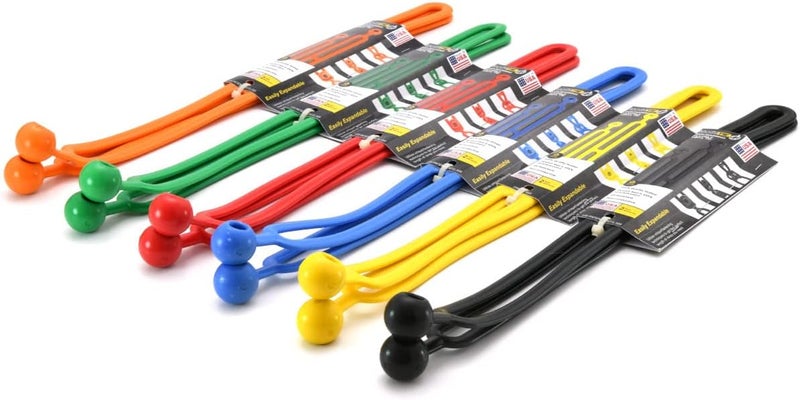 BLUBIRD Rapid Tie 16 Non Marring Adjustable Extendable Strap Patented Ball  Rung Ties for Bundling  TieDowns UVResistant No Recoil Made in USA Pack of 2 Red - Image 3