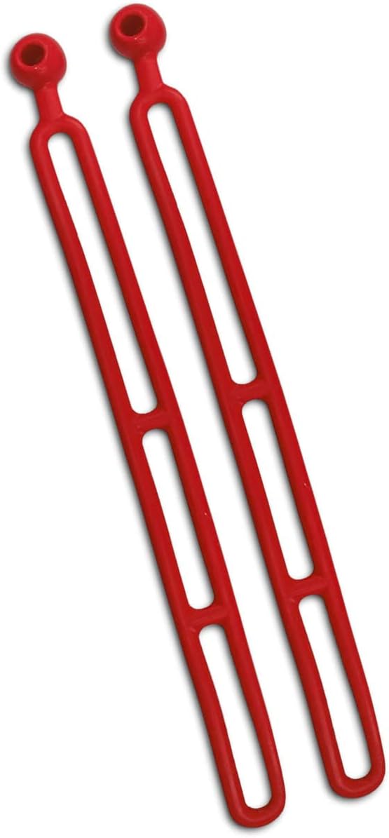 BLUBIRD Rapid Tie 16 Non Marring Adjustable Extendable Strap Patented Ball  Rung Ties for Bundling  TieDowns UVResistant No Recoil Made in USA Pack of 2 Red - Image 2