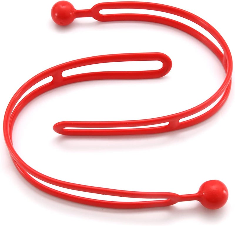 BLUBIRD Rapid Tie 16 Non Marring Adjustable Extendable Strap Patented Ball  Rung Ties for Bundling  TieDowns UVResistant No Recoil Made in USA Pack of 2 Red - Image 1