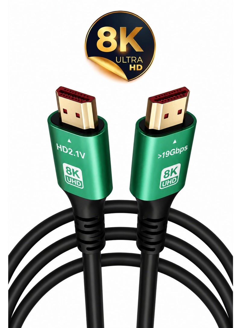HDMI 8K Cable 5M – Version 2.1 Ultra High Speed 48Gbps Supports 8K@60Hz & 4K@120Hz with Dolby Atmos & eARC Compatible with TVs, Monitors & Gaming Consoles - Image 1